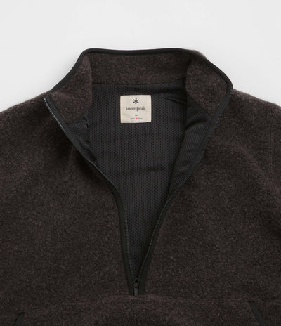 Snow Peak Recycled Wool Boa Sweatshirt in Dark Brown