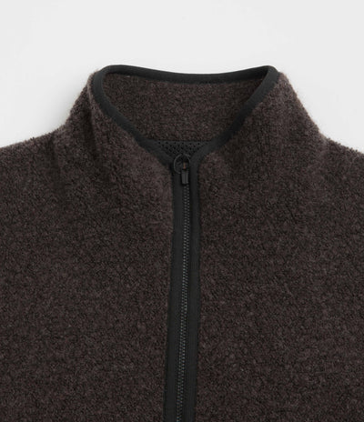 Snow Peak Recycled Wool Boa Sweatshirt in Dark Brown