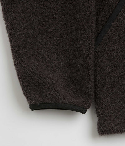 Snow Peak Recycled Wool Boa Sweatshirt in Dark Brown