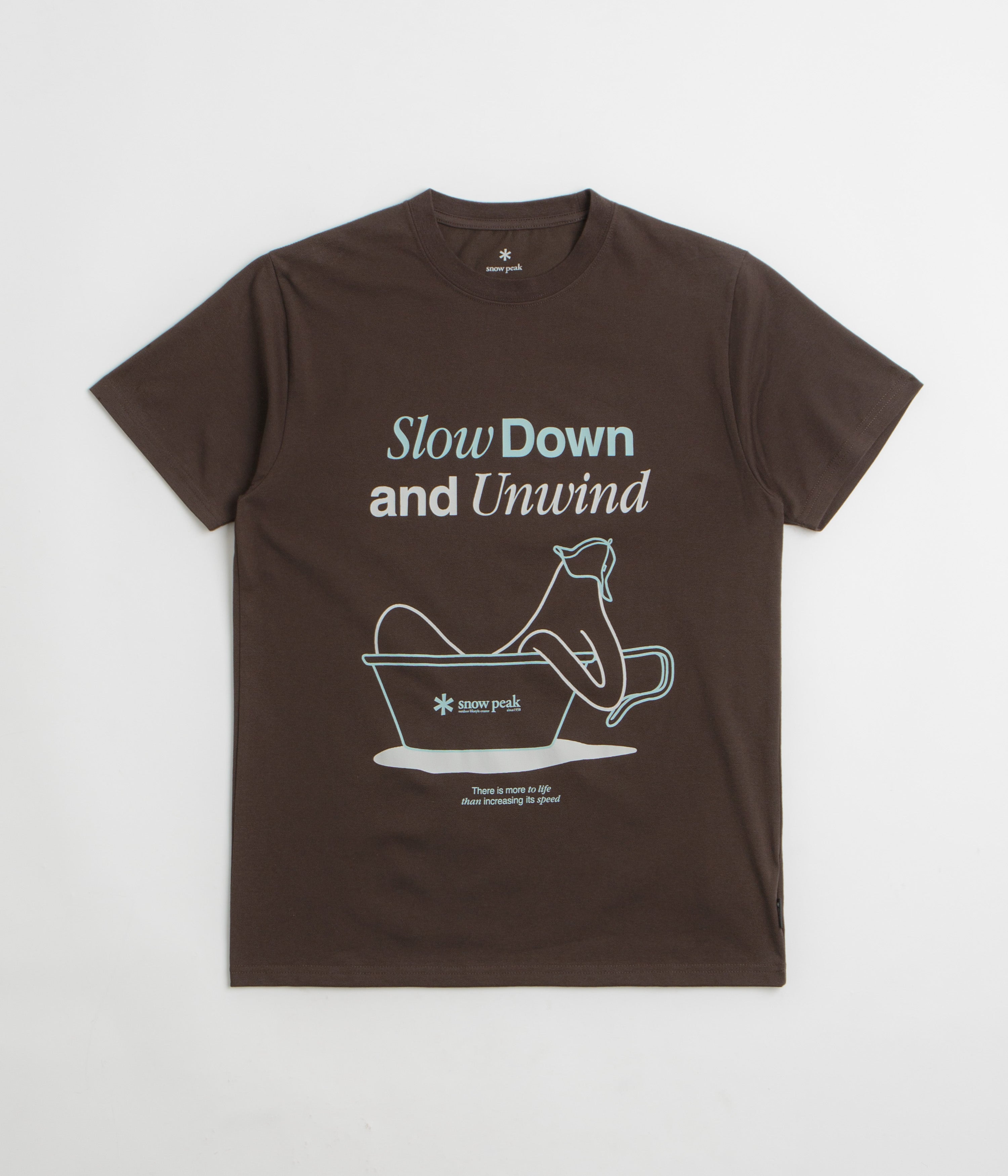 Snow Peak Relaxation T-Shirt in Dark Brown