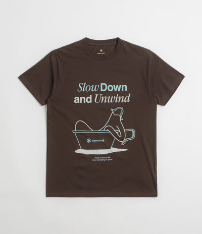 Snow Peak Relaxation T-Shirt - Dark Brown