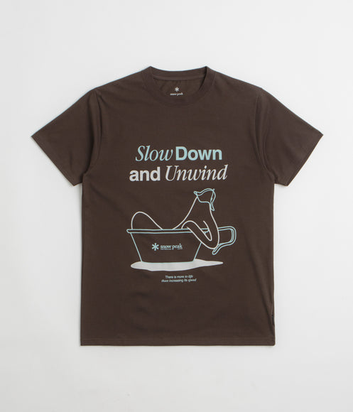 Snow Peak Relaxation T-Shirt - Dark Brown