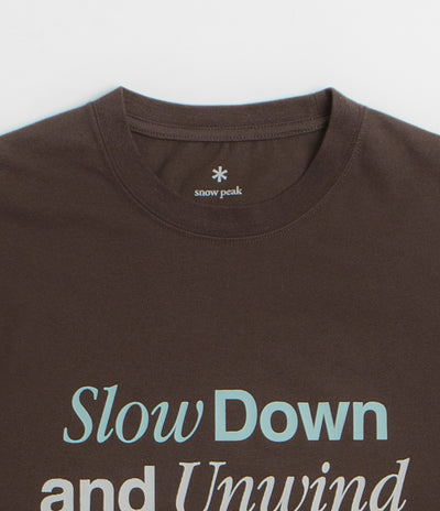 Snow Peak Relaxation T-Shirt - Dark Brown