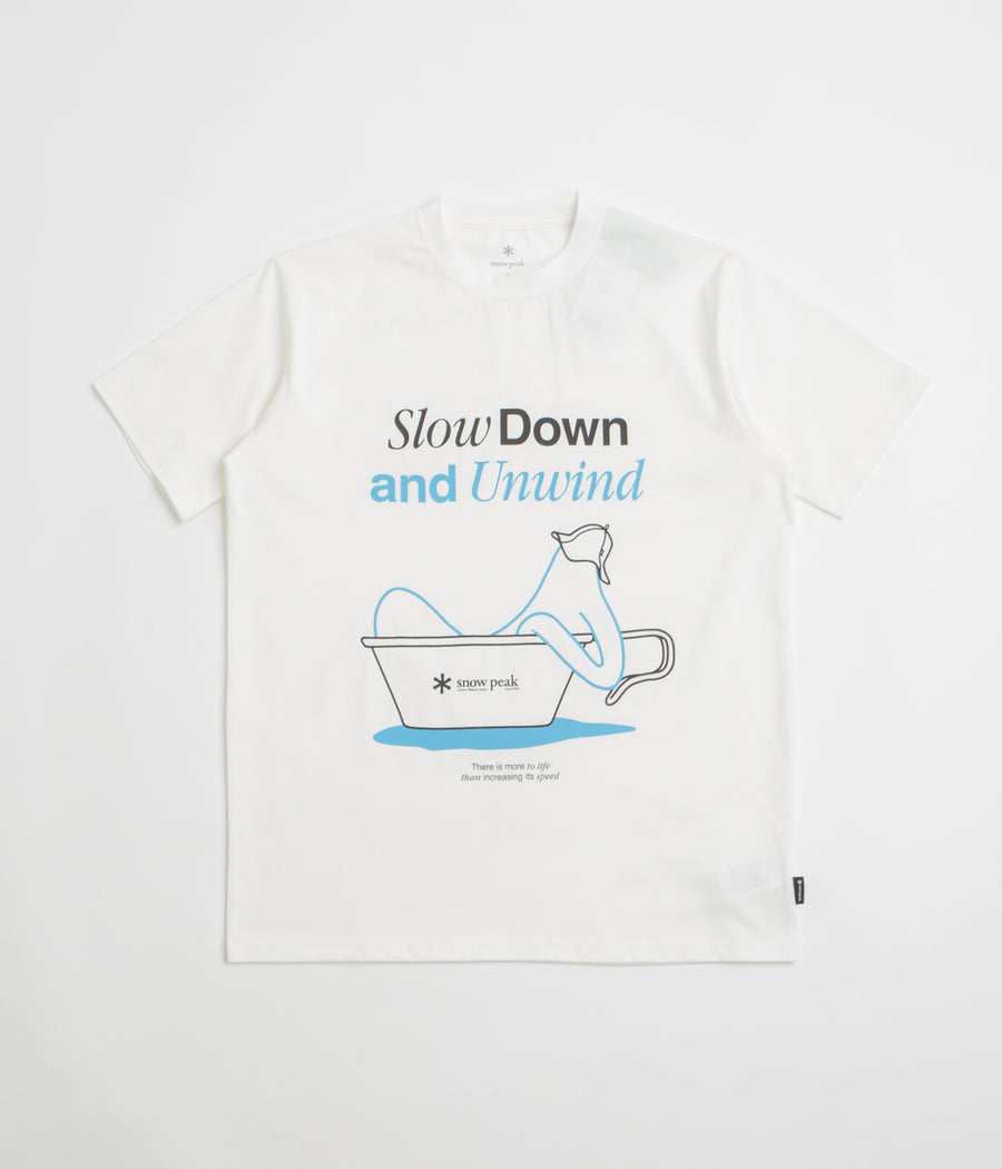 Snow Peak Relaxation T-Shirt in Off White