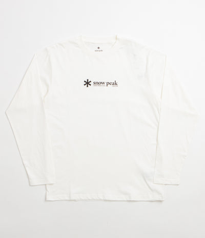 Snow Peak Soft Cotton Logo Long Sleeve T-Shirt - Off White