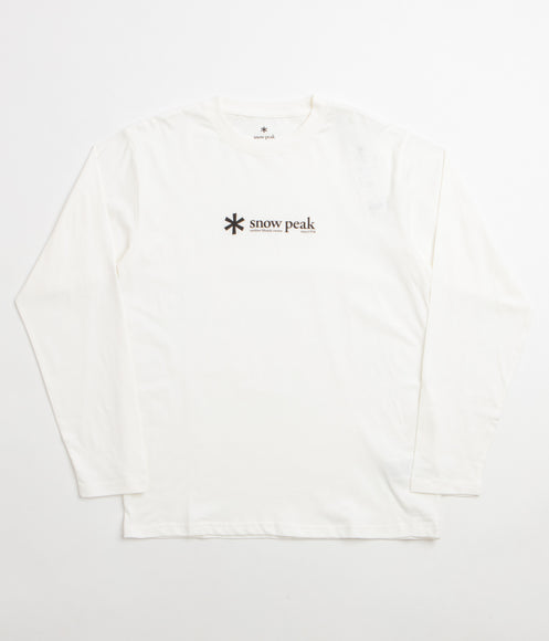 Snow Peak Soft Cotton Logo Long Sleeve T-Shirt - Off White