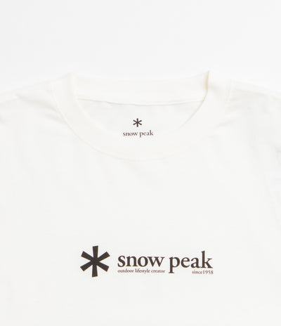 Snow Peak Soft Cotton Logo Long Sleeve T-Shirt - Off White