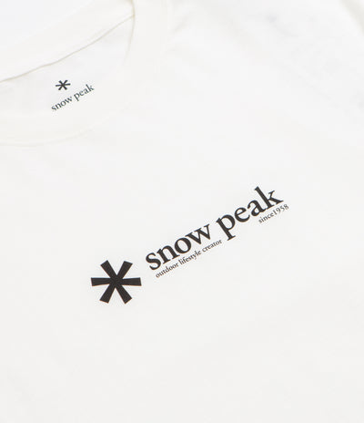 Snow Peak Soft Cotton Logo Long Sleeve T-Shirt - Off White