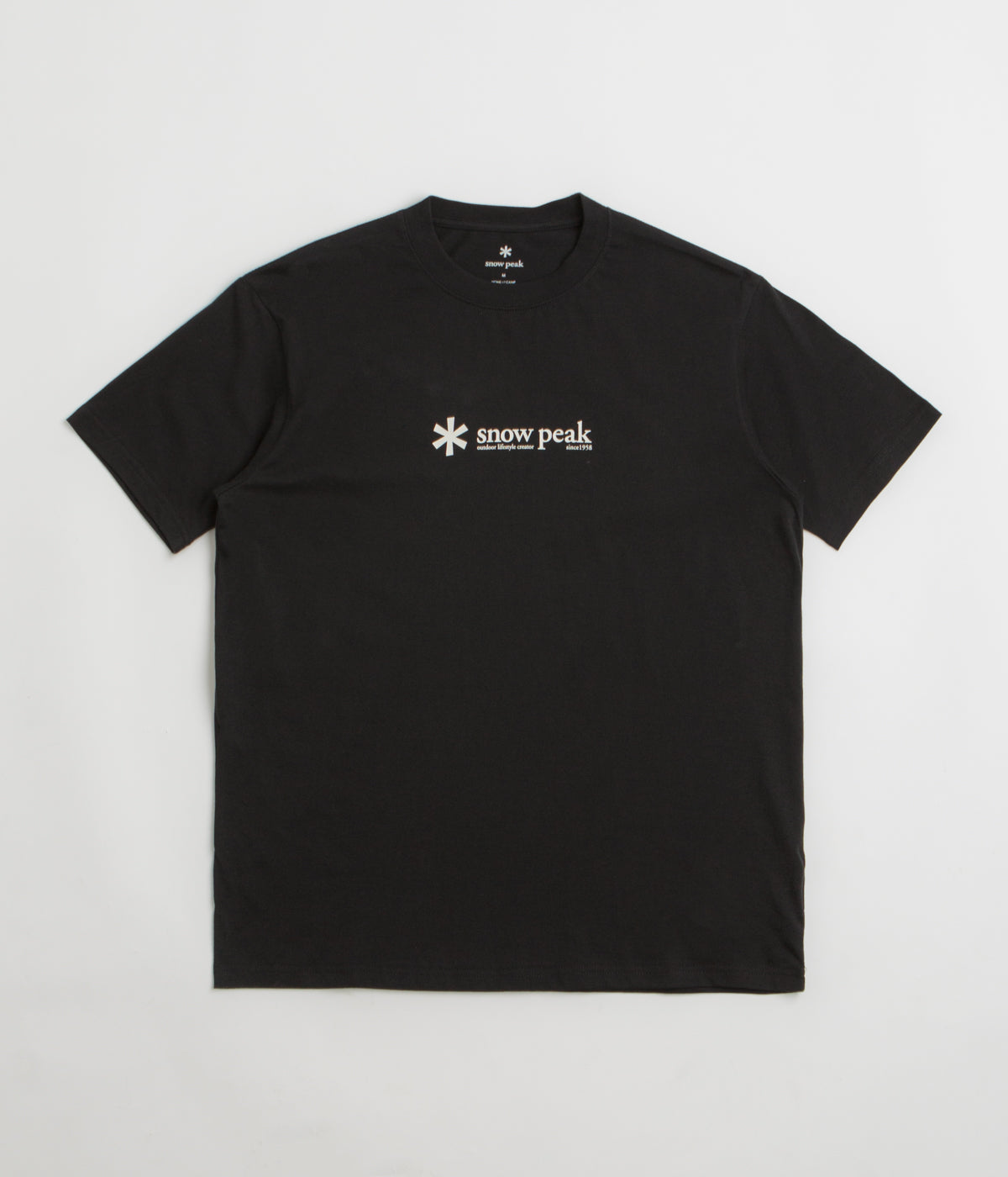 Snow Peak Soft Cotton Logo T-Shirt in Black