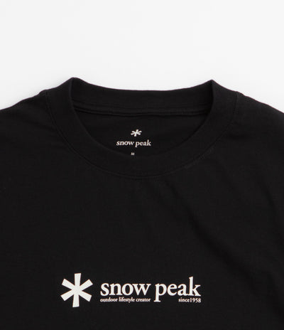 Snow Peak Soft Cotton Logo T-Shirt - Black