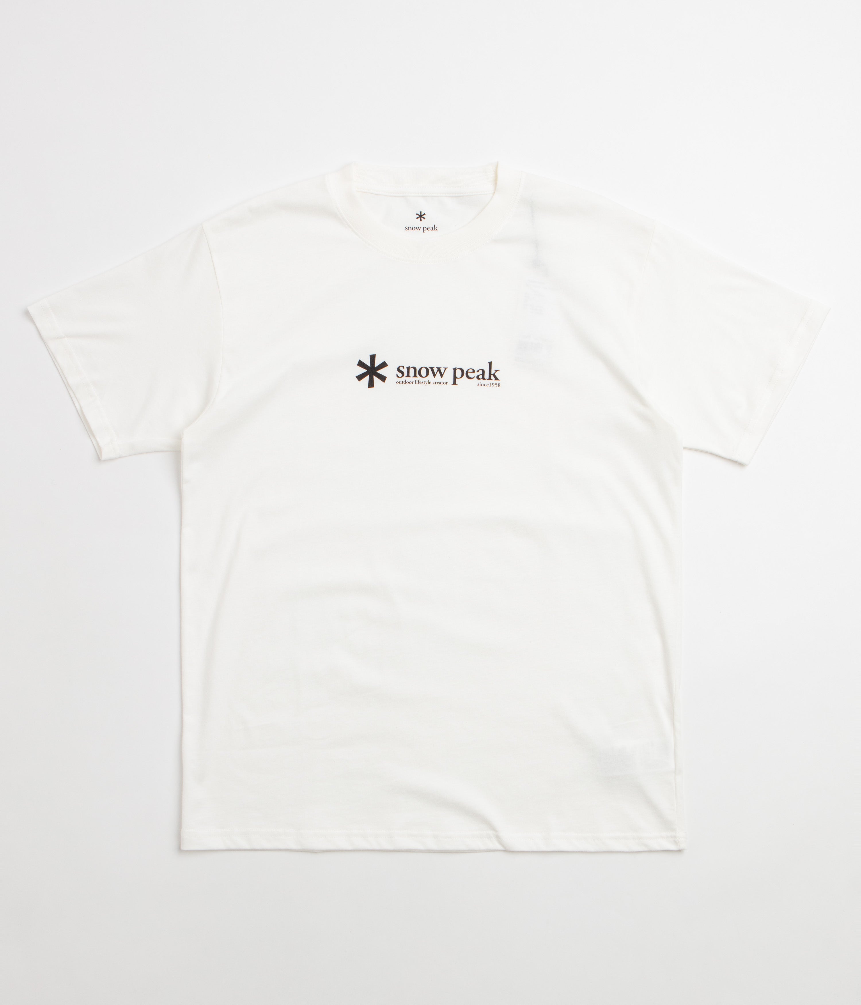 Snow Peak Soft Cotton Logo T-Shirt - Off White