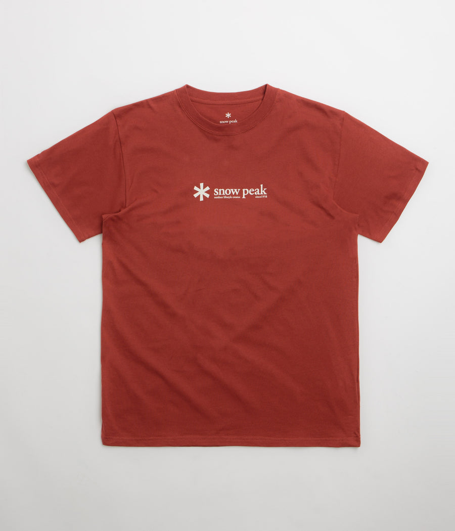 Snow Peak Soft Cotton Logo T-Shirt in Red