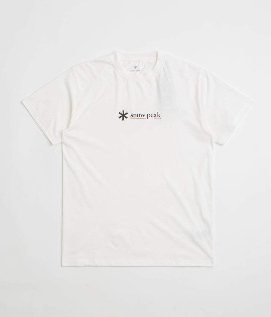 Snow Peak Soft Cotton Logo T-Shirt in White