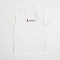 Snow Peak Soft Cotton Logo T-Shirt in White thumbnail