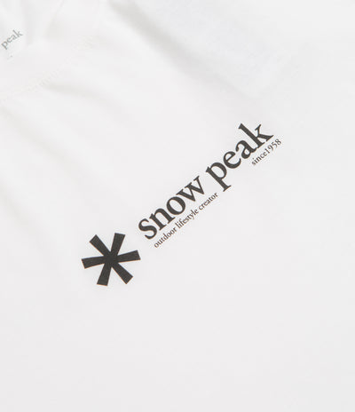 Snow Peak Soft Cotton Logo T-Shirt in White