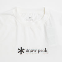 Snow Peak Soft Cotton Logo T-Shirt in White thumbnail