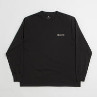 Snow Peak Soft Cotton Relaxed Logo Long Sleeve T-Shirt in Black thumbnail