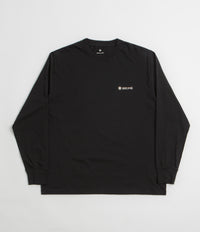 Snow Peak Soft Cotton Relaxed Logo Long Sleeve T-Shirt in Black