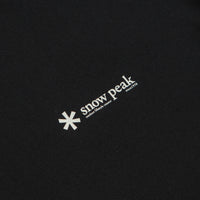 Snow Peak Soft Cotton Relaxed Logo Long Sleeve T-Shirt in Black thumbnail