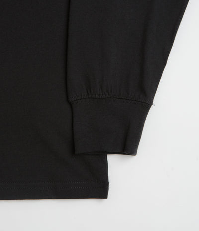 Snow Peak Soft Cotton Relaxed Logo Long Sleeve T-Shirt in Black