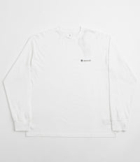 Snow Peak Soft Cotton Relaxed Logo Long Sleeve T-Shirt in Off White