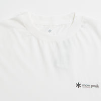 Snow Peak Soft Cotton Relaxed Logo Long Sleeve T-Shirt in Off White thumbnail