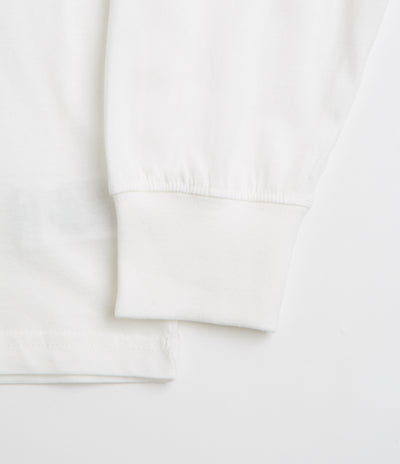 Snow Peak Soft Cotton Relaxed Logo Long Sleeve T-Shirt in Off White