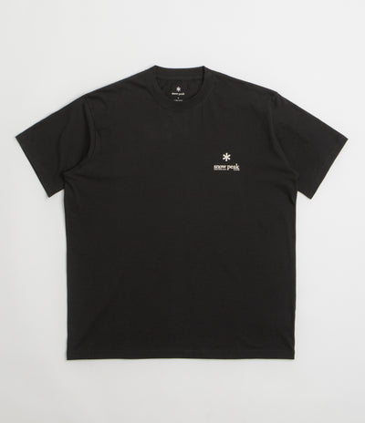 Snow Peak Soft Cotton Relaxed Logo T-Shirt in Black