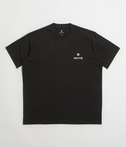 Snow Peak Soft Cotton Relaxed Logo T-Shirt - Black
