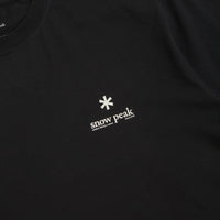 Snow Peak Soft Cotton Relaxed Logo T-Shirt in Black thumbnail