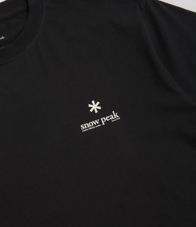 Snow Peak Soft Cotton Relaxed Logo T-Shirt in Black