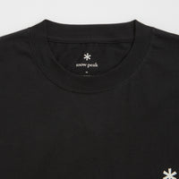 Snow Peak Soft Cotton Relaxed Logo T-Shirt in Black thumbnail