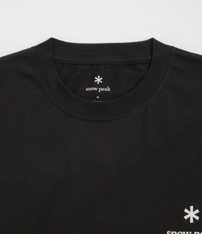 Snow Peak Soft Cotton Relaxed Logo T-Shirt in Black