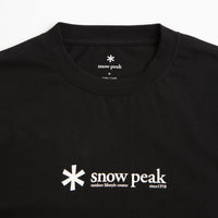 Snow Peak Soft Cotton Logo T-Shirt - Black thumbnail