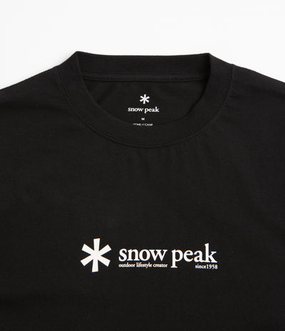 Snow Peak Soft Cotton Logo T-Shirt - Black