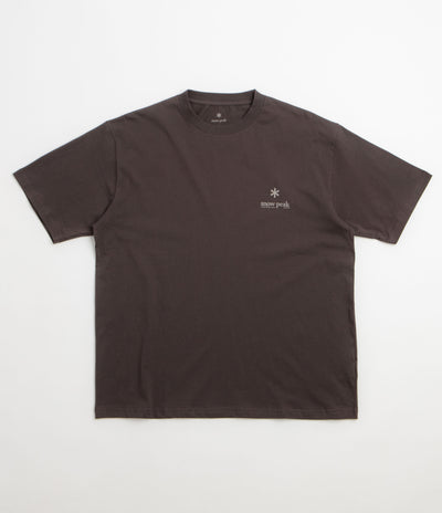 Snow Peak Soft Cotton Relaxed Logo T-Shirt - Brown