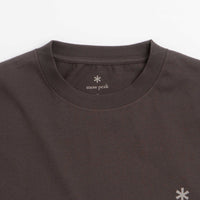 Snow Peak Soft Cotton Relaxed Logo T-Shirt - Brown thumbnail