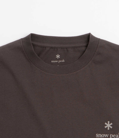Snow Peak Soft Cotton Relaxed Logo T-Shirt - Brown