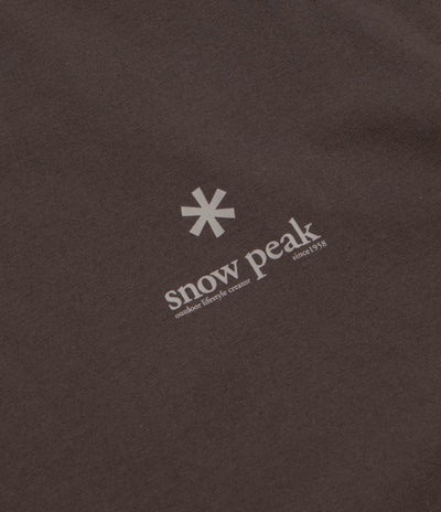 Snow Peak Soft Cotton Relaxed Logo T-Shirt - Brown