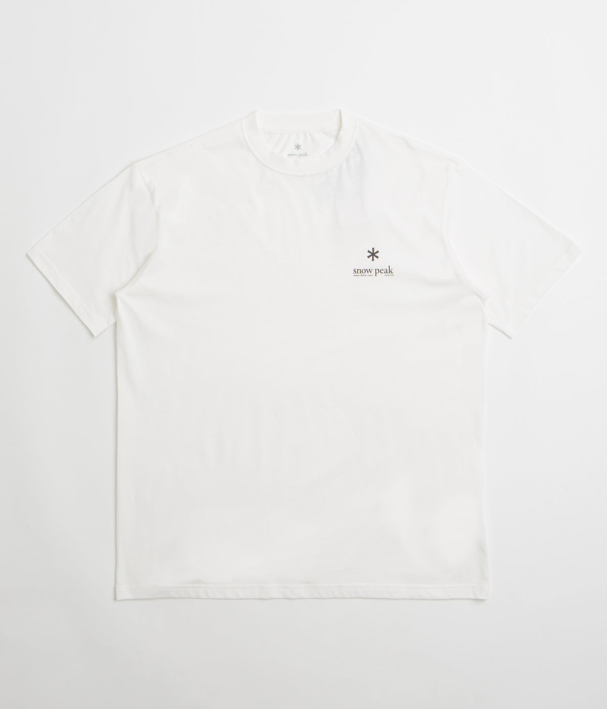 Snow Peak Soft Cotton Relaxed Logo T-Shirt in Off White