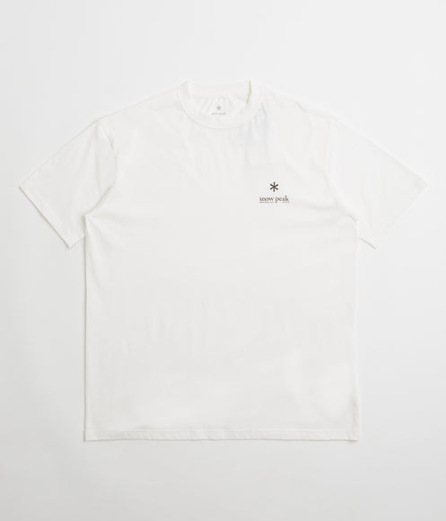 Snow Peak Soft Cotton Relaxed Logo T-Shirt - Off White