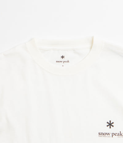 Snow Peak Soft Cotton Relaxed Logo T-Shirt - Off White / Black