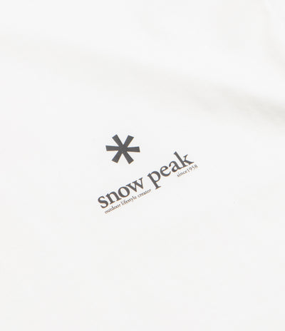 Snow Peak Soft Cotton Relaxed Logo T-Shirt - Off White / Black