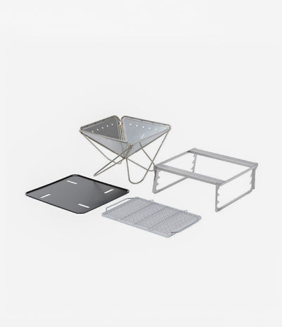 Snow Peak Takibi Fire And Grill Set in Silver