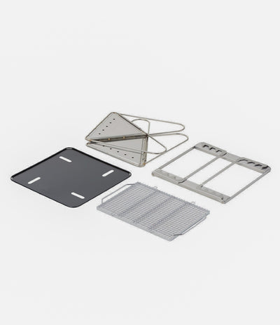 Snow Peak Takibi Fire And Grill Set in Silver