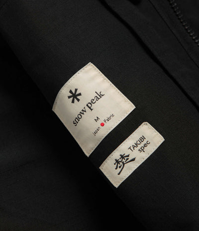 Snow Peak Takibi Ripstop Adjustable Jacket - Black