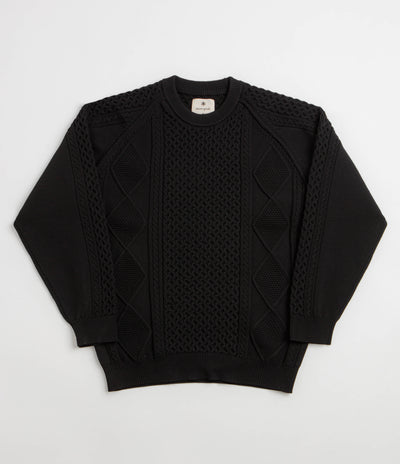 Snow Peak Technical Alan Knit Crewneck Sweatshirt - Black