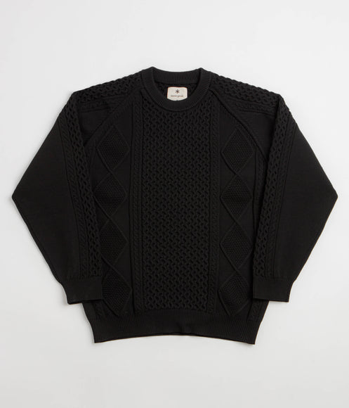 Snow Peak Technical Alan Knit Crewneck Sweatshirt - Black