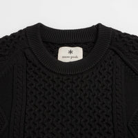 Snow Peak Technical Alan Knit Crewneck Sweatshirt - Black thumbnail