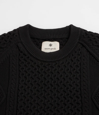 Snow Peak Technical Alan Knit Crewneck Sweatshirt - Black